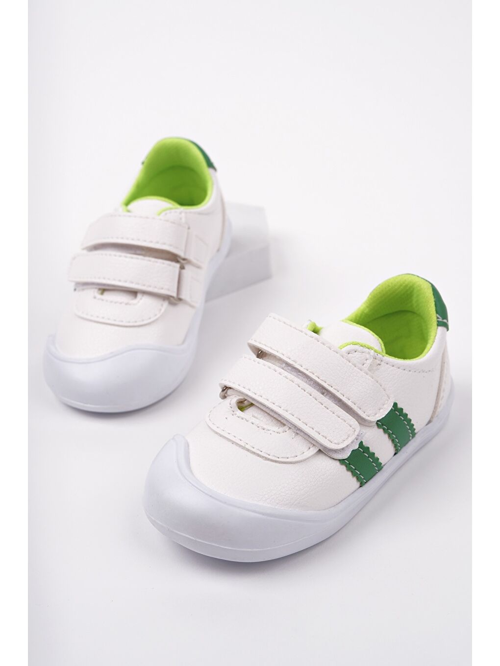 Beyaz TOFFY Cırtlı Günlük İlk Adım Bebek Spor Ayakkabı