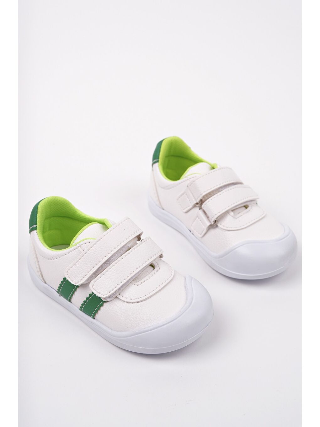 Beyaz TOFFY Cırtlı Günlük İlk Adım Bebek Spor Ayakkabı-3