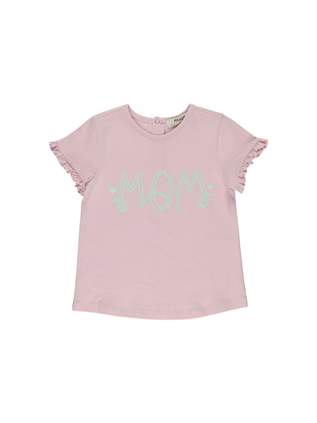 Panço Pembe Kız Çocuk  Baskı Detaylı T-Shirt