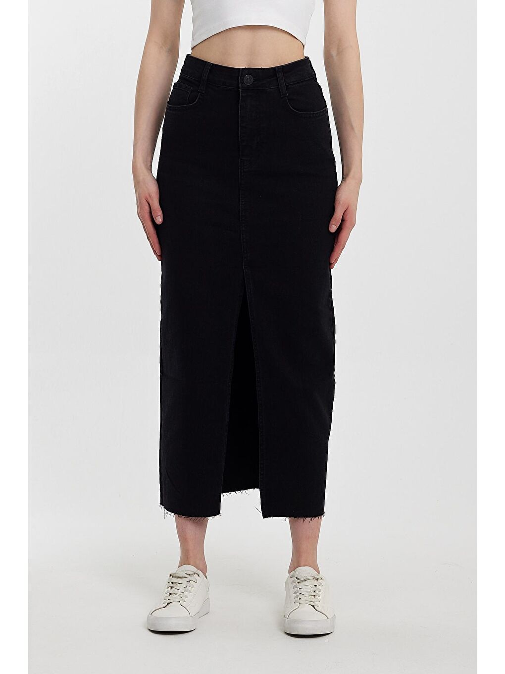 Gri Valery 010 Baggy Fıt Kadın Etek