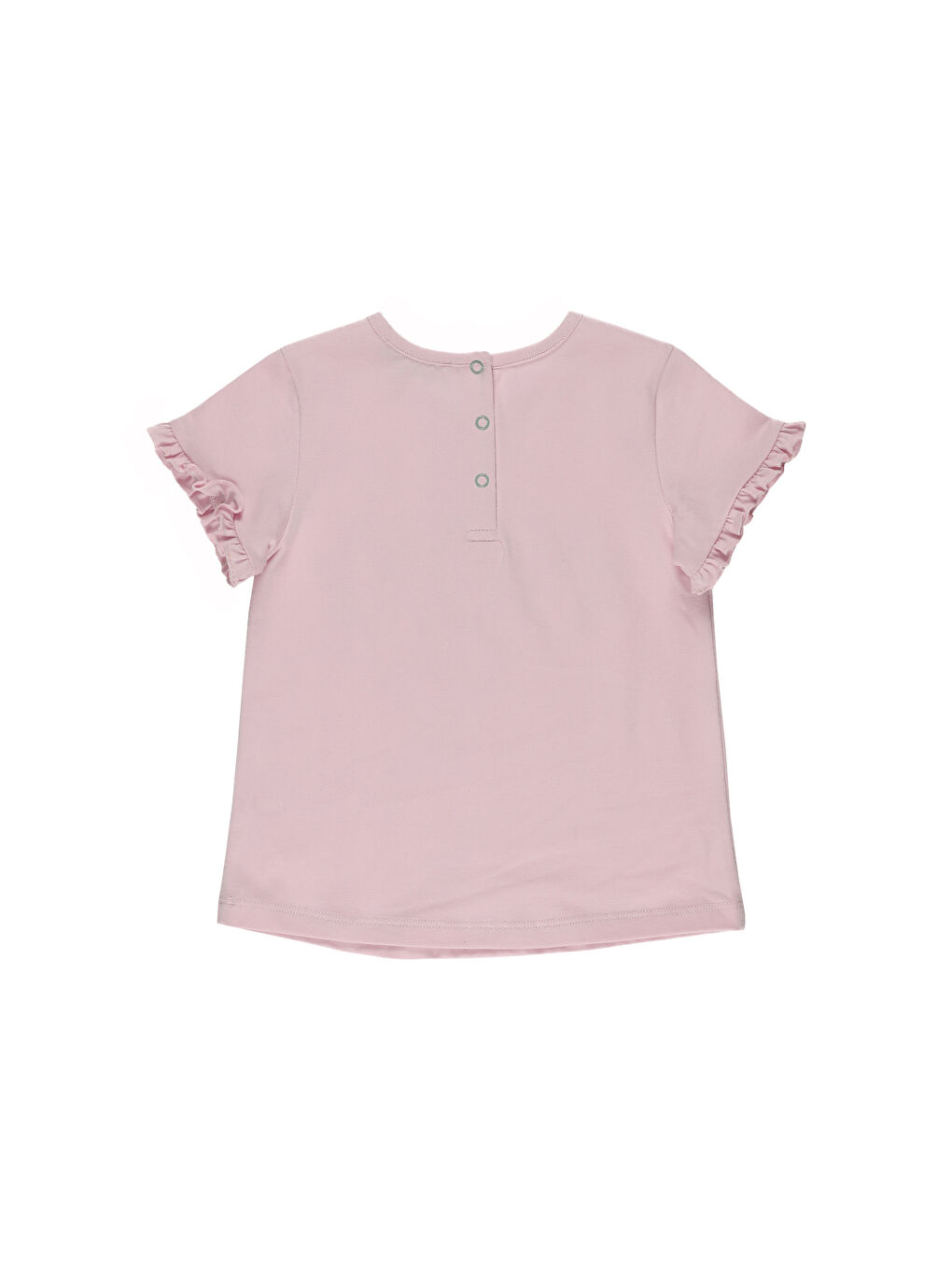 Panço Pembe Kız Çocuk  Baskı Detaylı T-Shirt - 2