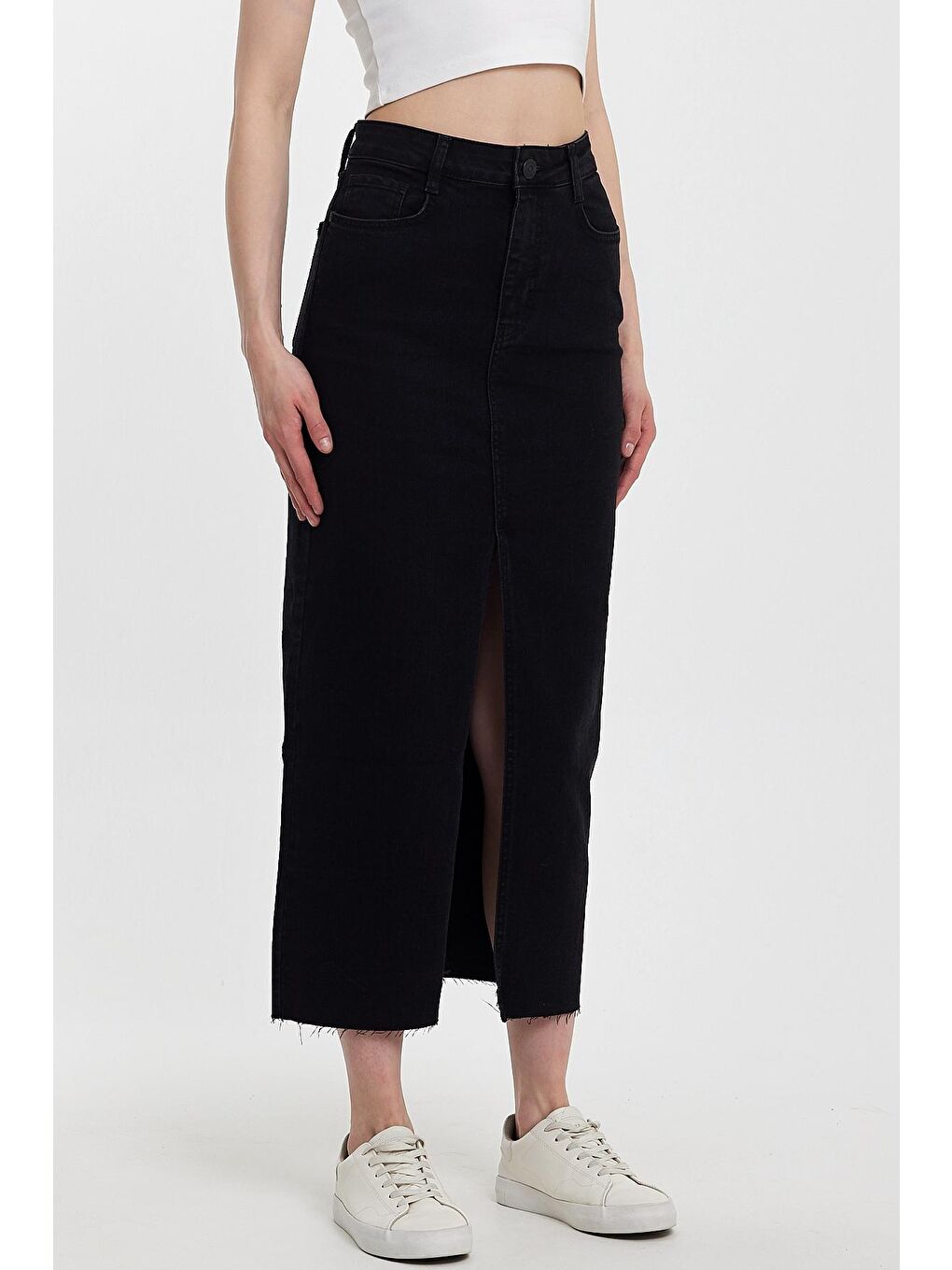 Gri Valery 010 Baggy Fıt Kadın Etek-2