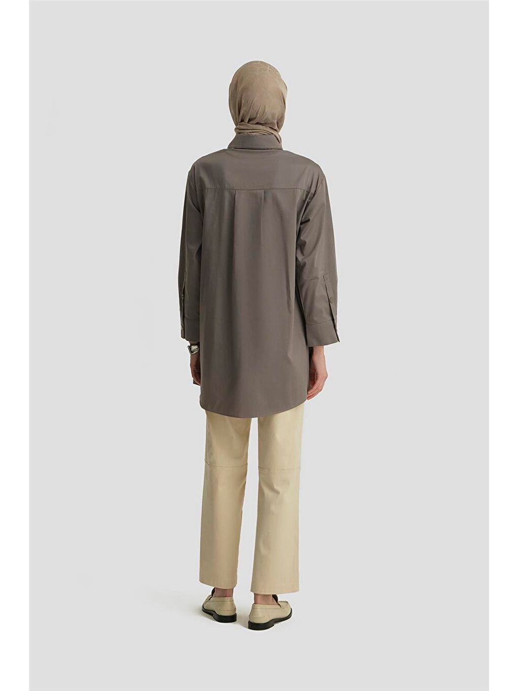 Varak Baskılı Tunik 25Y4601 Gri-4