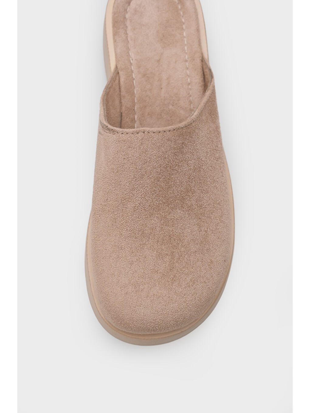 Bej Marlyn Kürklü Süet Görünümlü Kadın Sabo-2