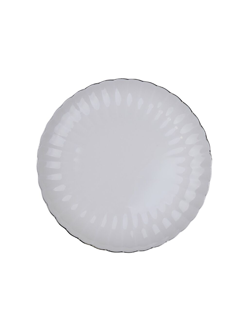 Ekru Bone Luz Platin Fileli Pasta Tabağı 21cm 2 li-1