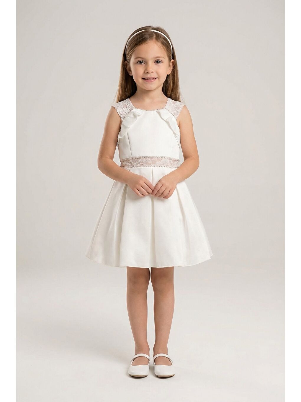 Ekru Kız Çocuk Abiye