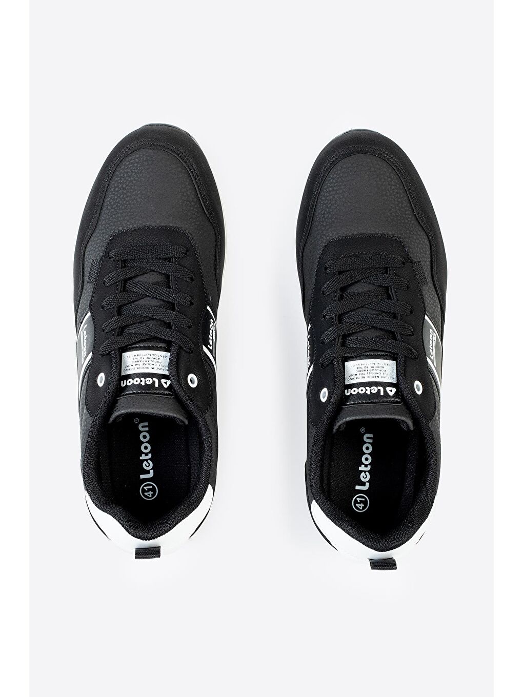 Siyah Baskılı Erkek Rahat Spor Ayakkabı-5