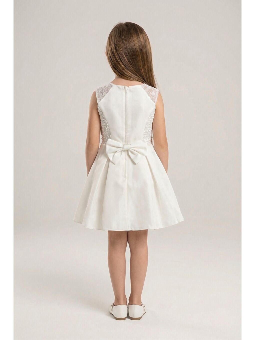 Ekru Kız Çocuk Abiye-2