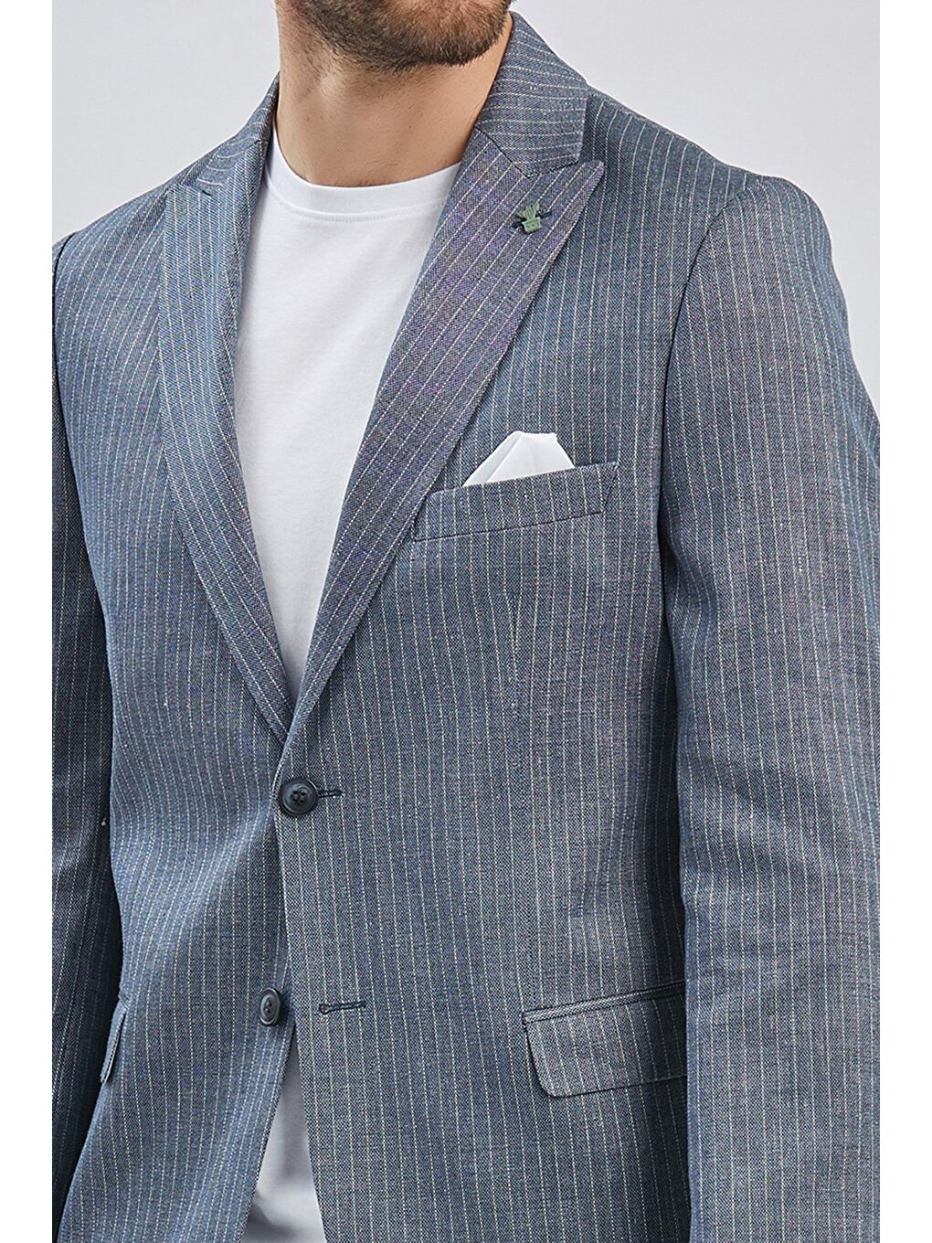 Koyu Lacivert Kırlangıç Yaka Çift Yırtmaç 6 Drop Comfort Fit Rahat Kesim Klasik Ceket 1002240101-6