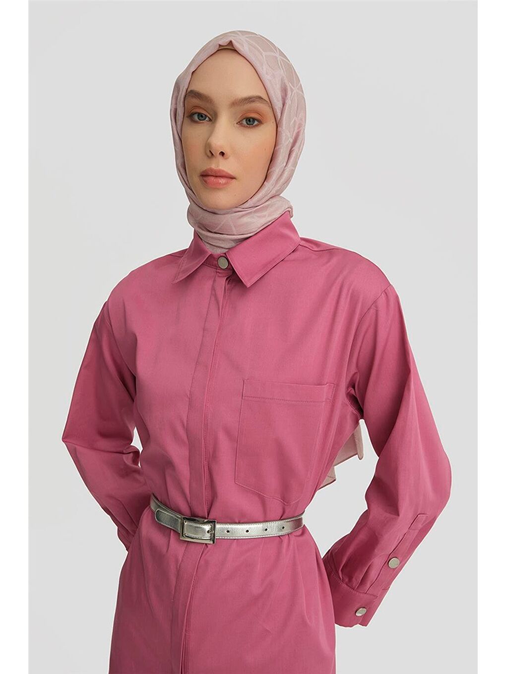Pembe Varak Baskılı Tunik 25Y4601 Sümbül-3