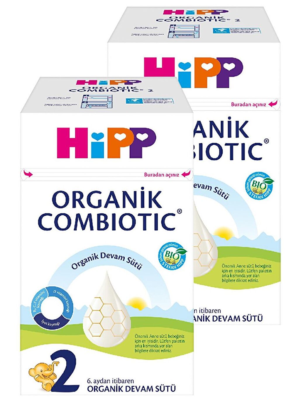 HiPP 2 Organik Bebek Sütü Combiotic 600 gr x 4 Adet