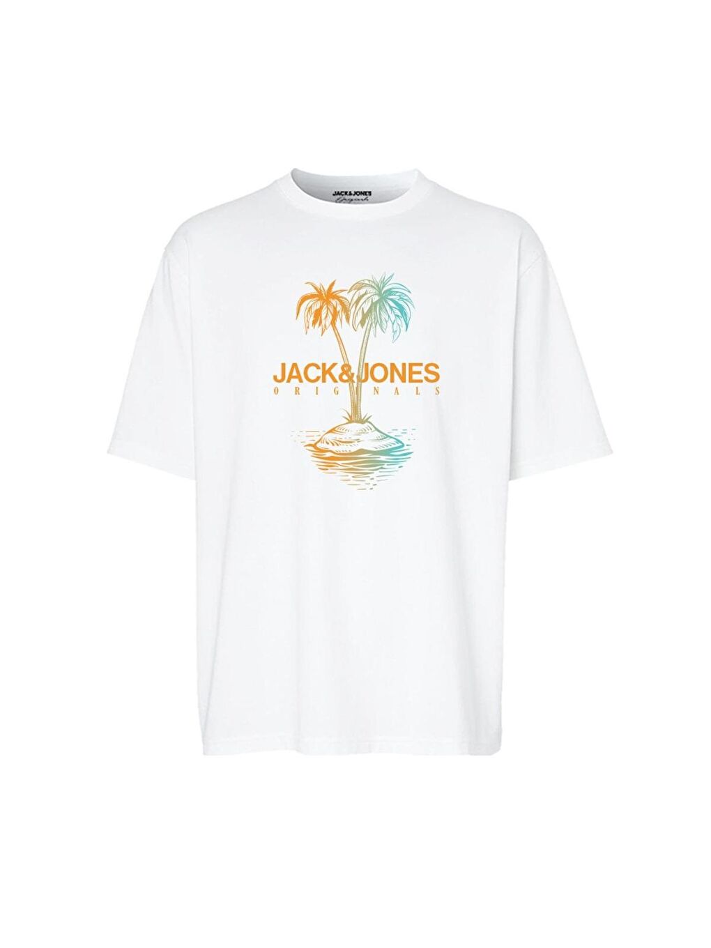 Jack & Jones Lafayette 2 Erkek Beyaz Yuvarlak Yaka Tişört