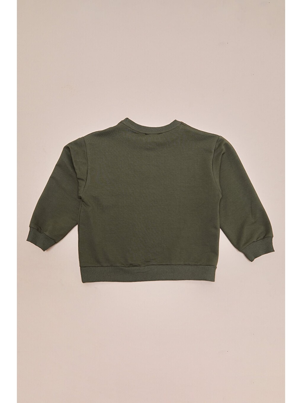 Haki Araba Baskılı Erkek Çocuk Sweatshirt-3