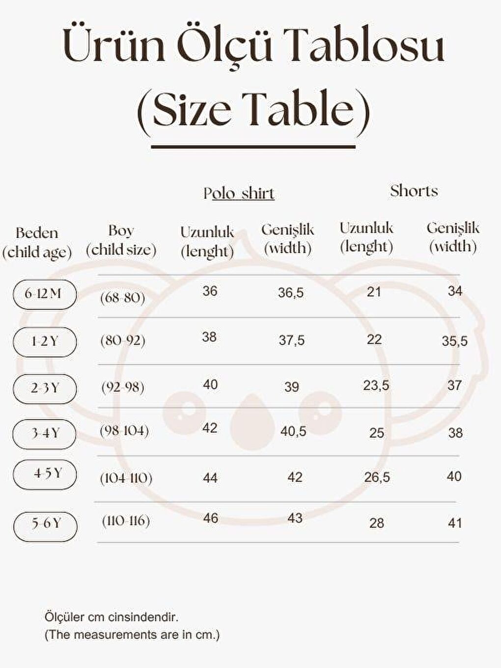 Bej Batik Desenli Kalp Nakışlı Şortlu Takım-3