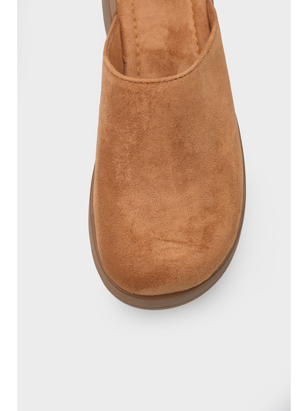 Kahverengi Marlyn Kürklü Süet Görünümlü Kadın Sabo-3