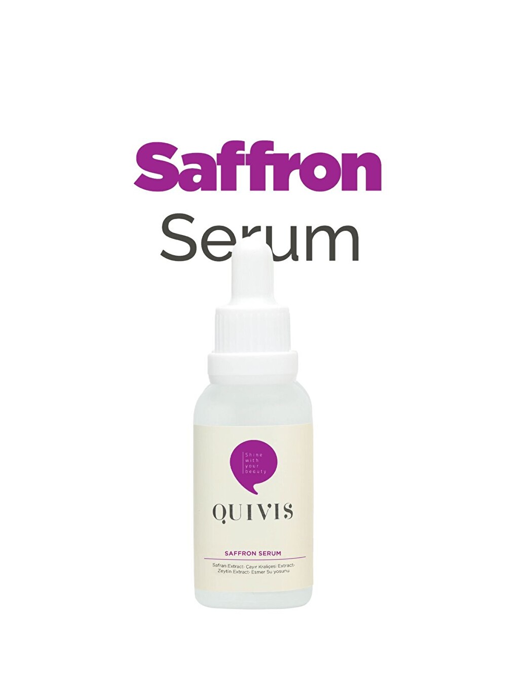 Çayır Gülü Özlü 3 Etkili Serum: Nemlendirici, Ton Eşitleyici & Canlandırıcı Safran Serum 30ml