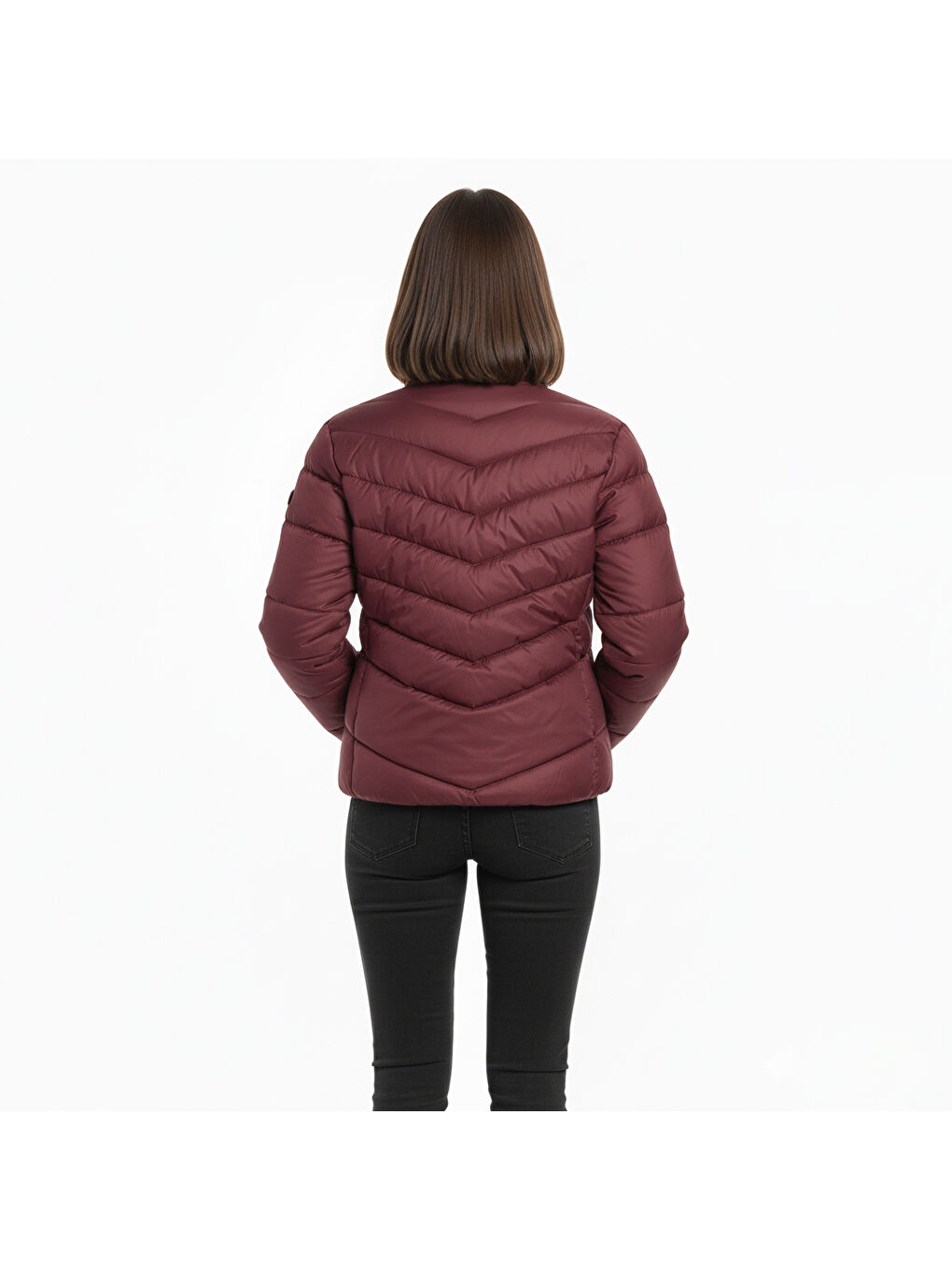 Fiona Life Short Kadın Bordo Dik Yaka Ceket-1