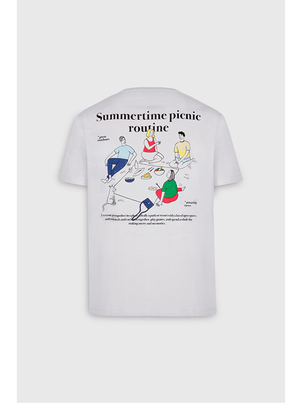 Erkek Ekru Comfort Fit Rahat Kesim %100 Pamuk Yumuşak Dokulu Baskılı Tişört-11