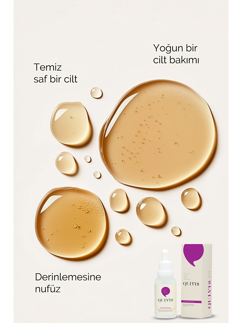 Çayır Gülü Özlü 3 Etkili Serum: Nemlendirici, Ton Eşitleyici & Canlandırıcı Safran Serum 30ml-2