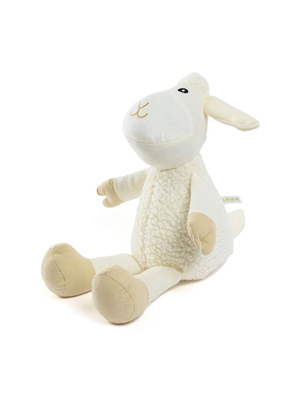 Ekru Kuzu Figürlü Yastık - Krem - 14x40 cm-3