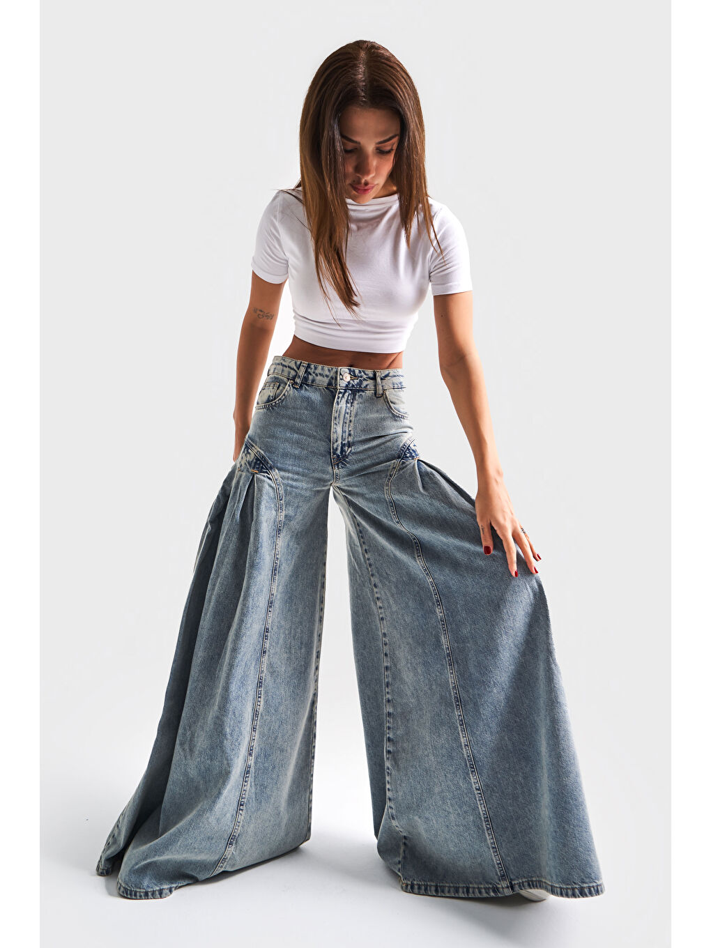 Mavi Kadın T Jean Rengi 3S5 65 Elephant Leg  Süper Bol Kesim  100 Pamuk Denim Jean-1