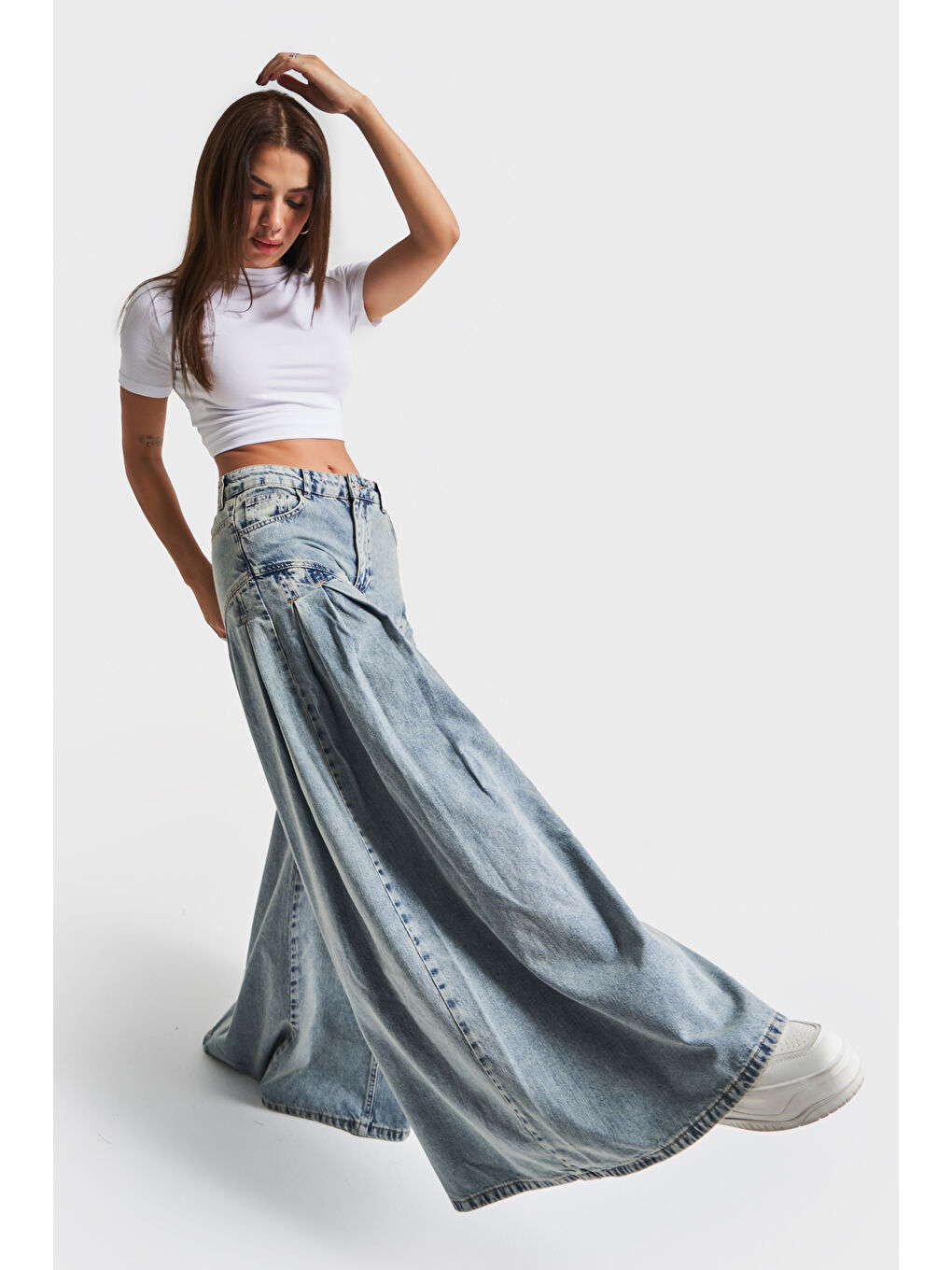 Mavi Kadın T Jean Rengi 3S5 65 Elephant Leg  Süper Bol Kesim  100 Pamuk Denim Jean-2