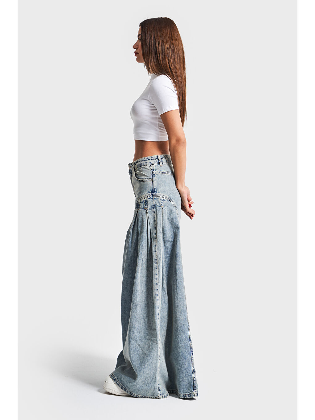 Mavi Kadın T Jean Rengi 3S5 65 Elephant Leg  Süper Bol Kesim  100 Pamuk Denim Jean-3