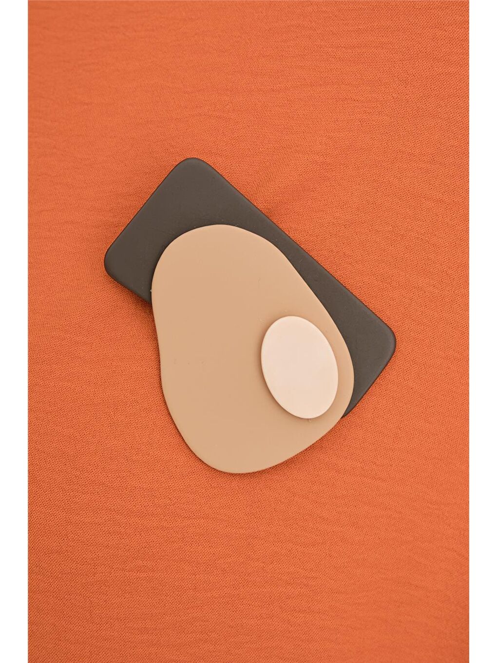 Turuncu Broşlu Bluz Ort3100 Tarçın-3