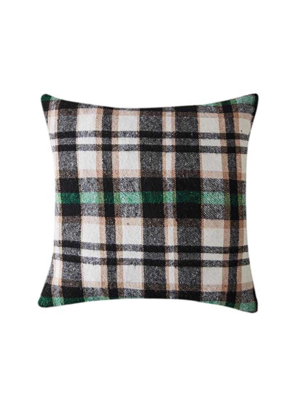 Karışık Ekose Desenli Kırlent - Renkli - 40x40 cm-2