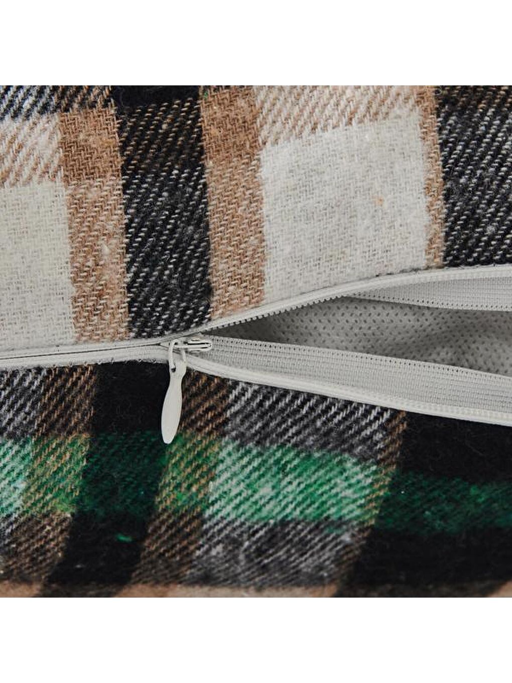 Karışık Ekose Desenli Kırlent - Renkli - 40x40 cm-4