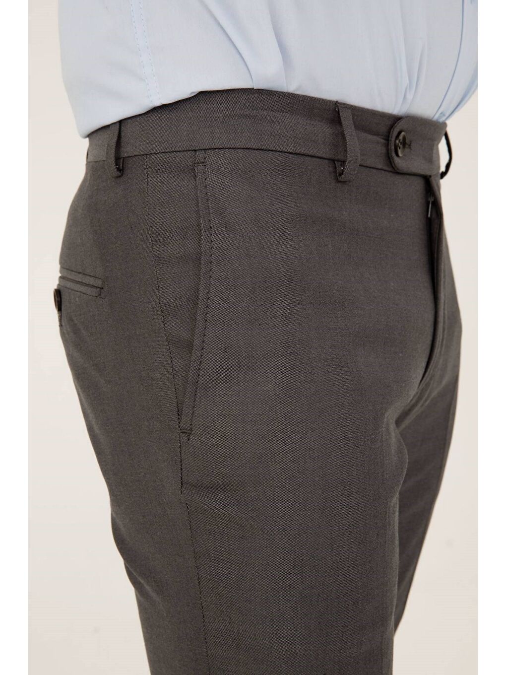 Gri Erkek Duman  / Rahat Kalıp Pantolon-2