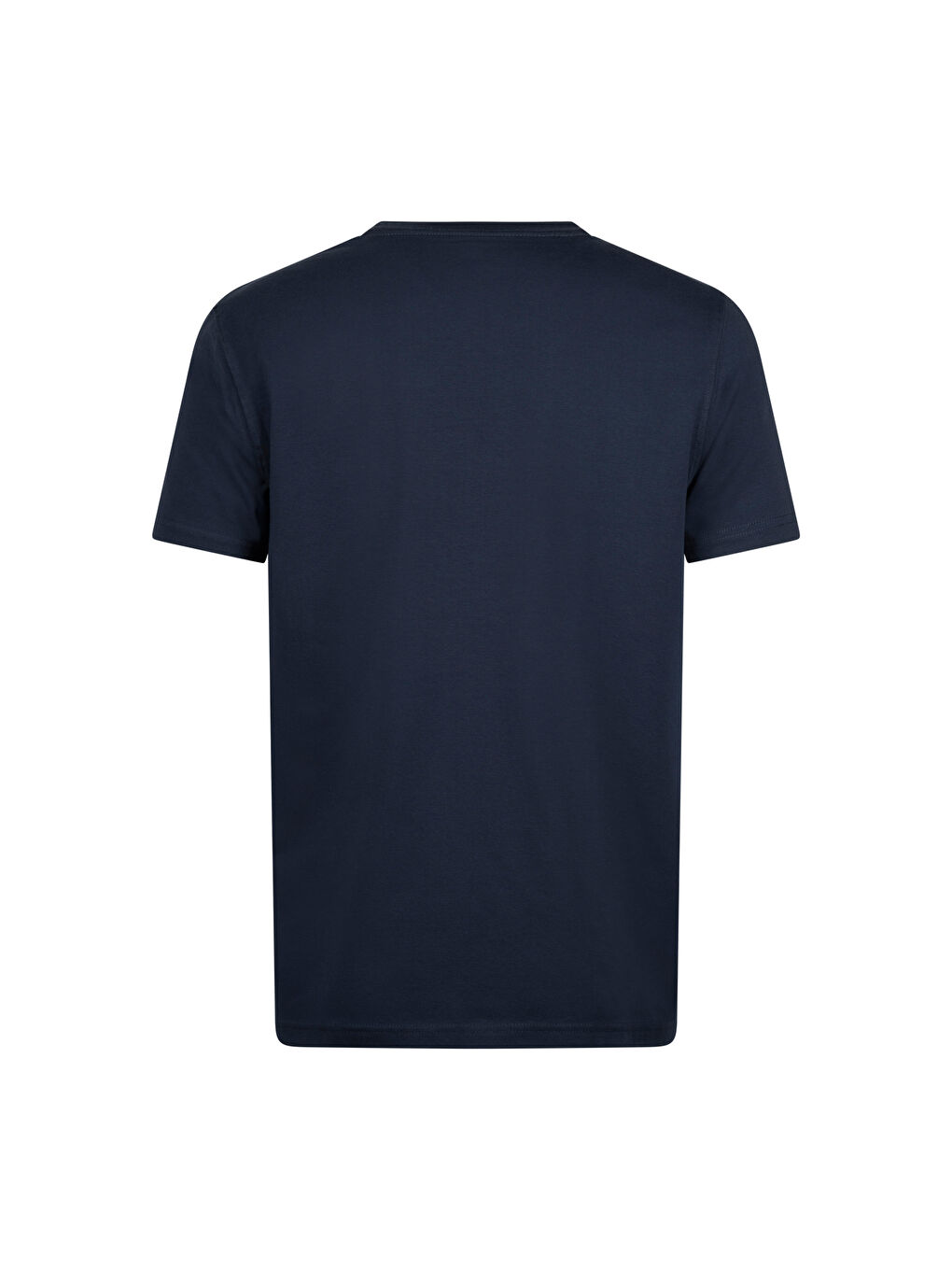 Lacivert Regular Fit Bisiklet Yaka Pamuklu Tişört-1