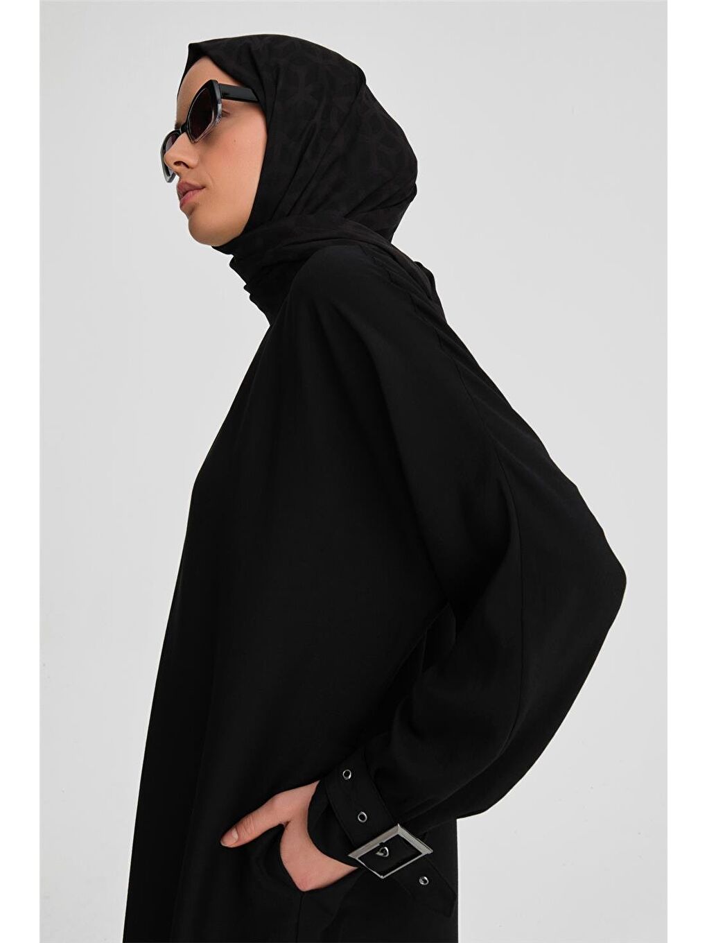 Kolu Tokalı Tunik 24K4314 Siyah-3