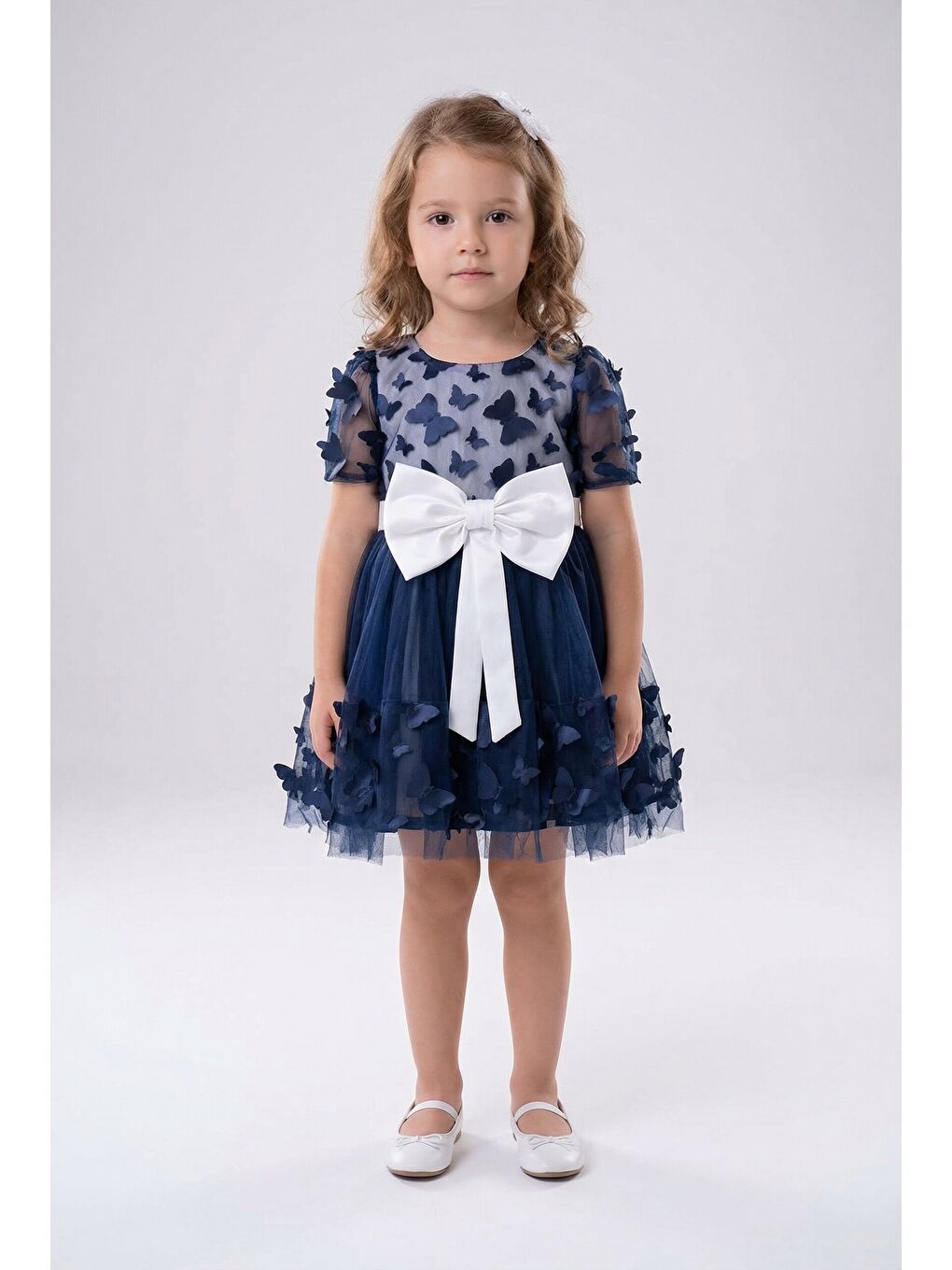 Lacivert Kız Çocuk Abiye