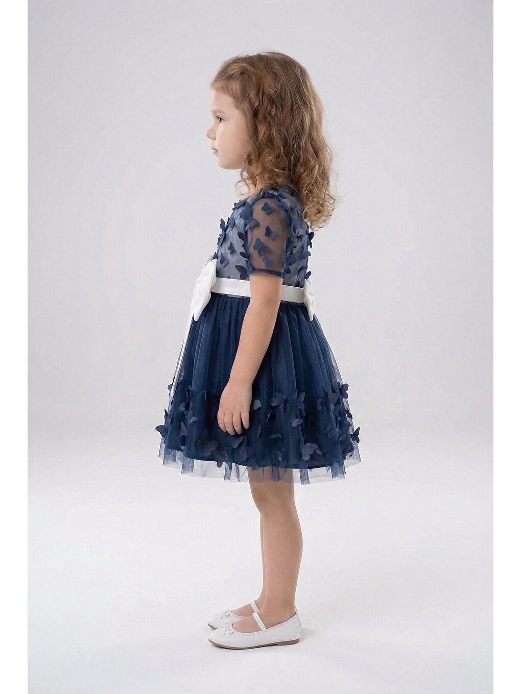 Lacivert Kız Çocuk Abiye-1