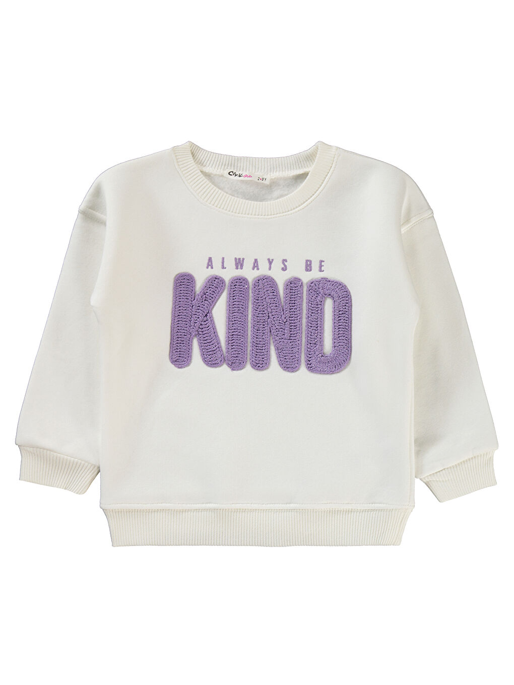 Civil Ekru Kız Çocuk Sweatshirt 2-5 Yaş Ekru