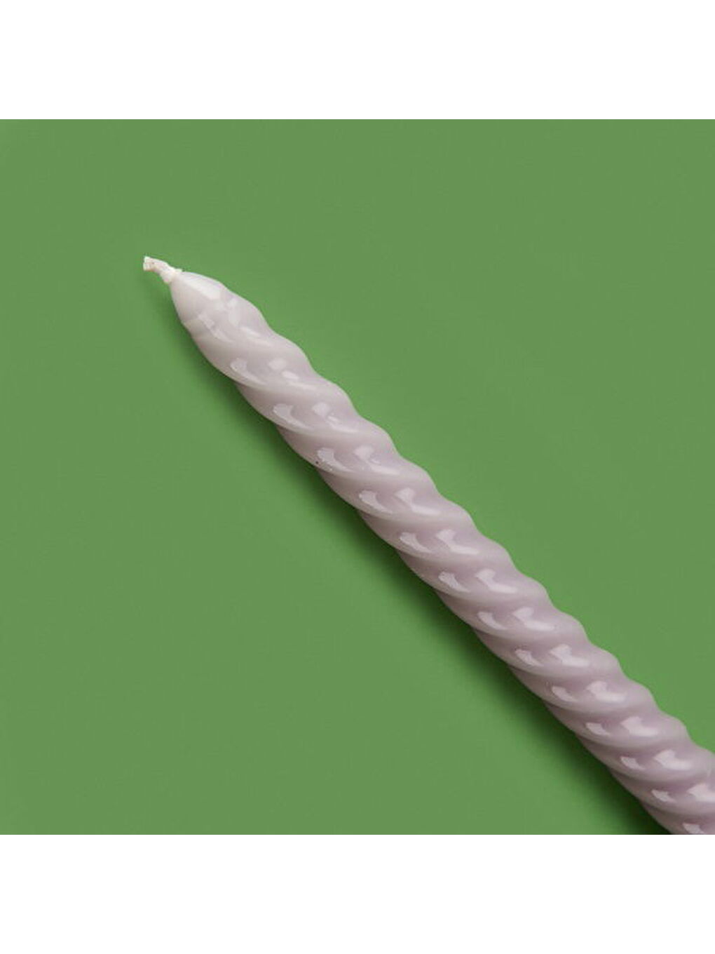 4'lü Burgulu Parlak Şamdan Mumu - Gri / Siyah - 25 cm-2