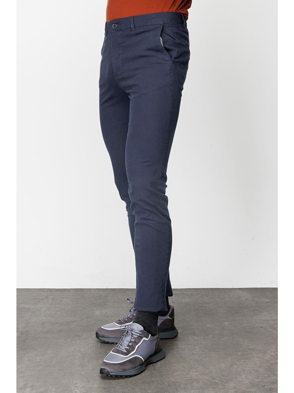 Gri Erkek Antrasit Dynamic Fit Pantolon-1