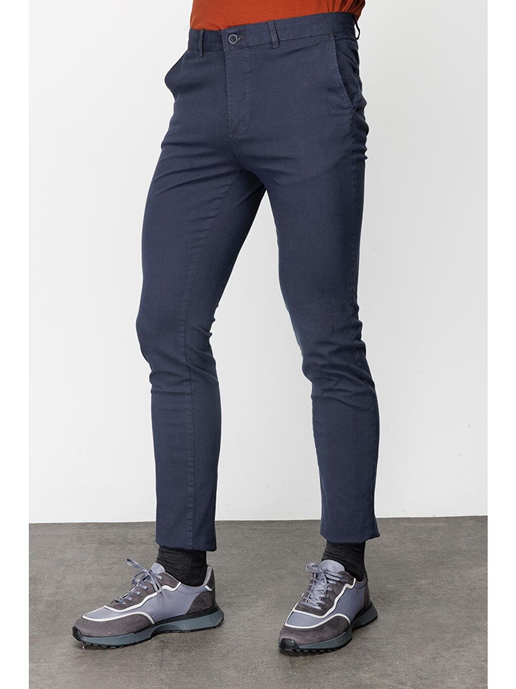 Gri Erkek Antrasit Dynamic Fit Pantolon-3