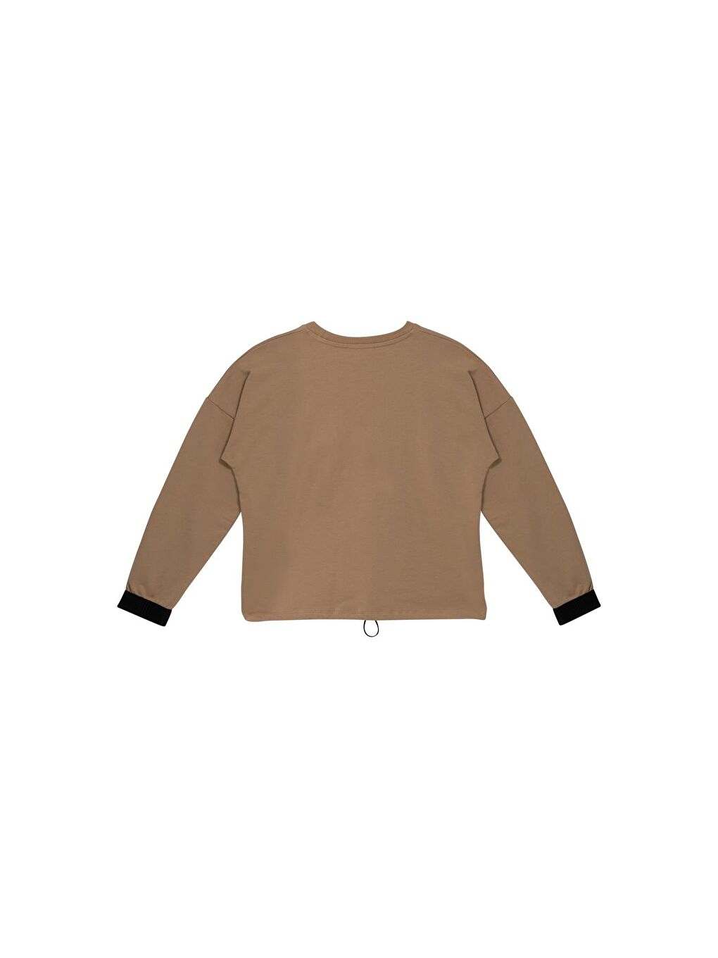 Genç Kız Çocuk Nakış Detaylı Sweatshirt - Bej-1