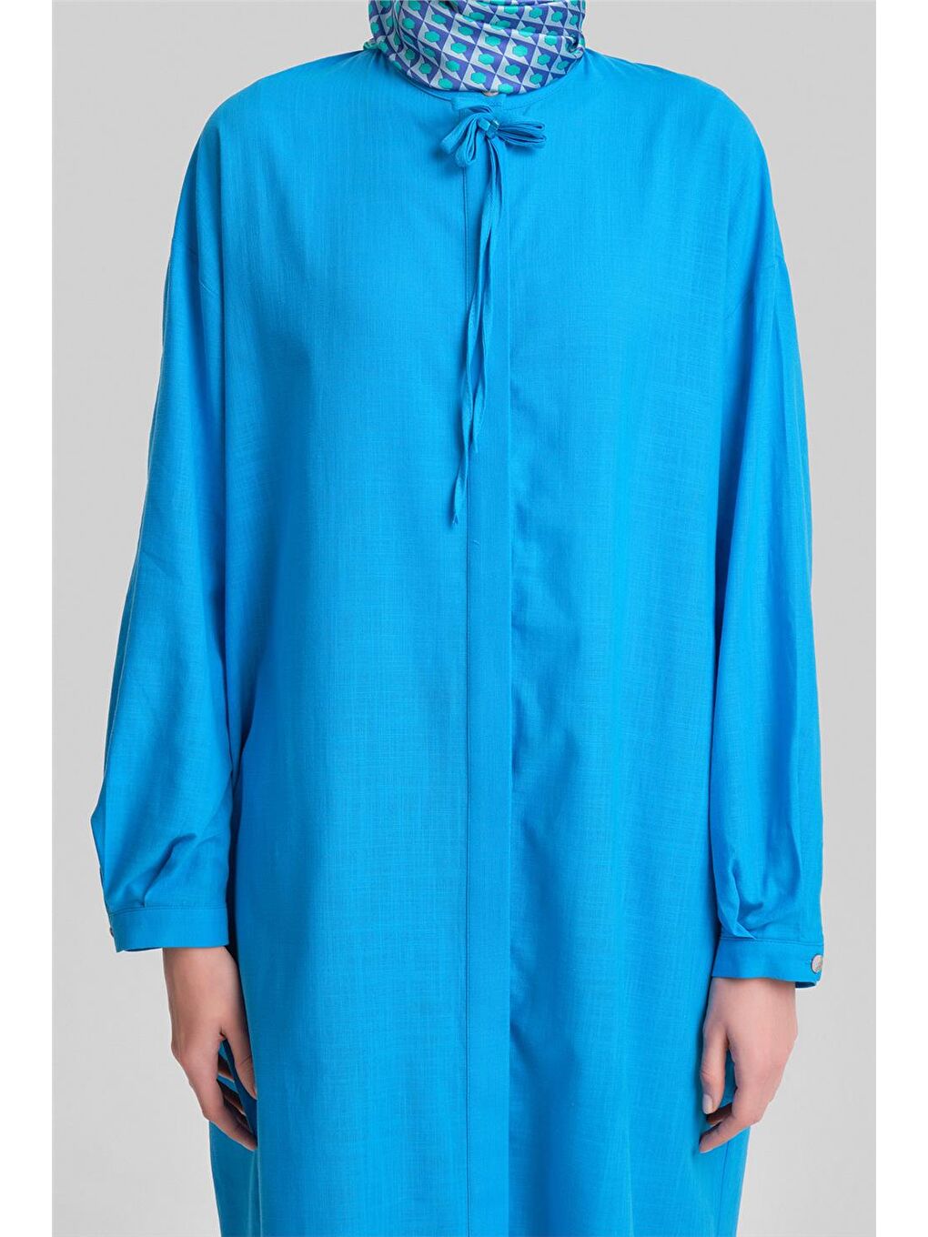 Broşlu Tunik24Y4107 Mavi-5