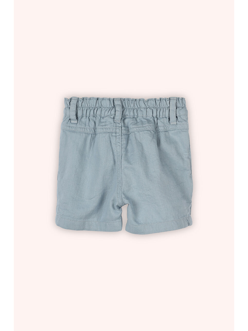 Erkek Bebek Beli Lastikli Mavi Şort-2