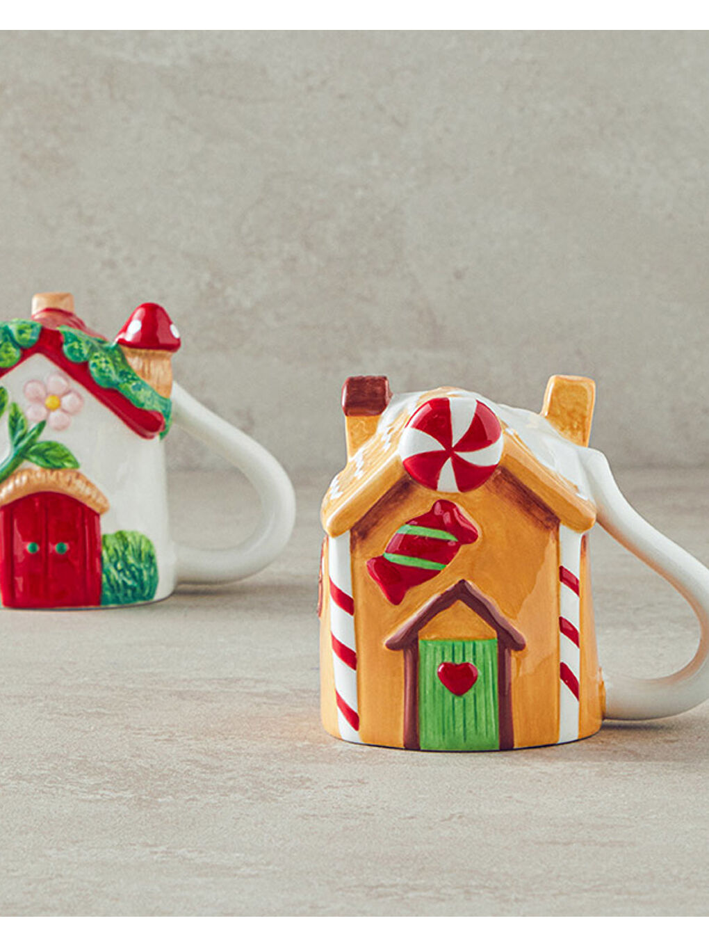 Beyaz Flowery Home Dolomite Yılbaşı Kupa 200 ml Renkli-3