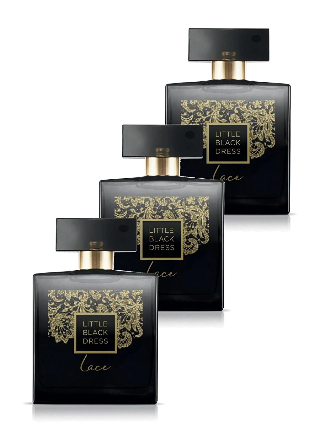 AVON Renksiz Little Black Dress Lace Kadın Parfüm Edp 100 Ml. Üçlü Set