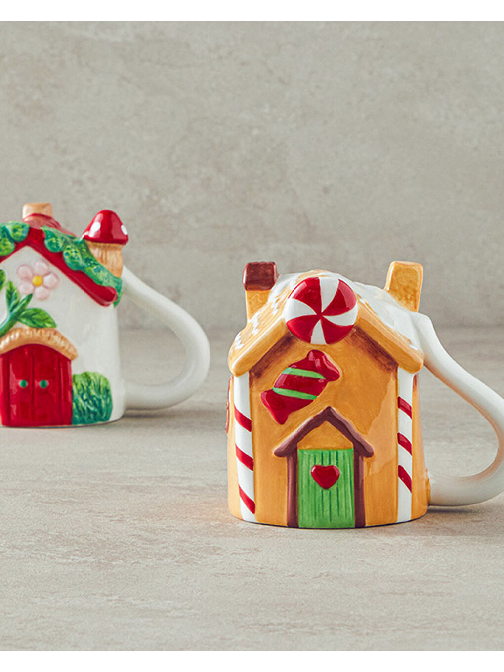 Beyaz Pretty Home Dolomite Yılbaşı Kupa 200 ml Renkli-3