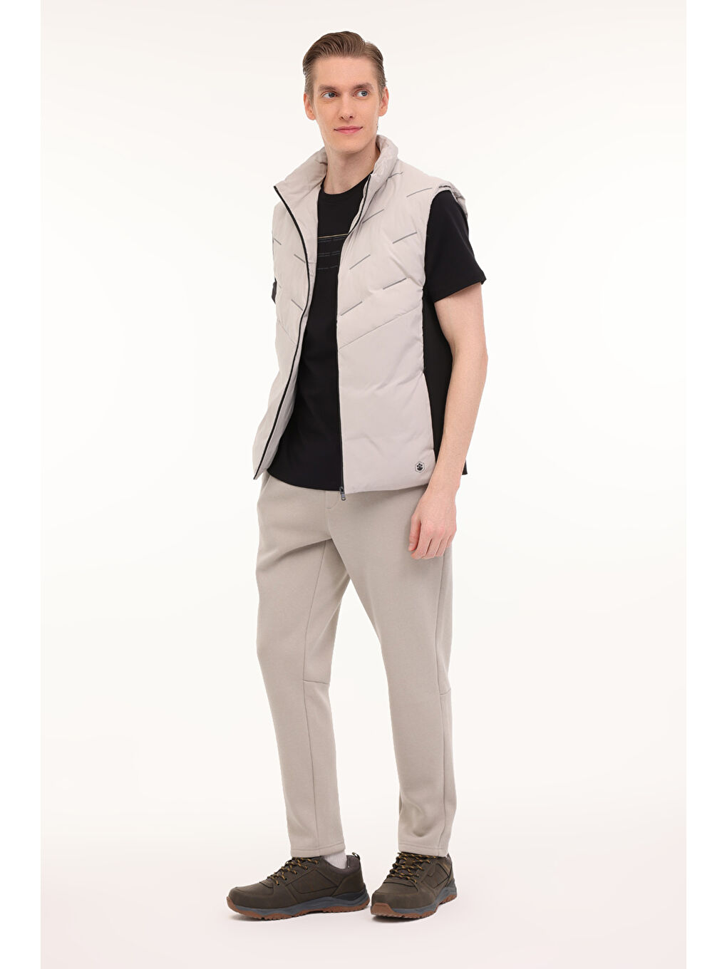 Gri ML BEKSY 4AFW-82 4PR Taş Rengi Erkek Yelek-2