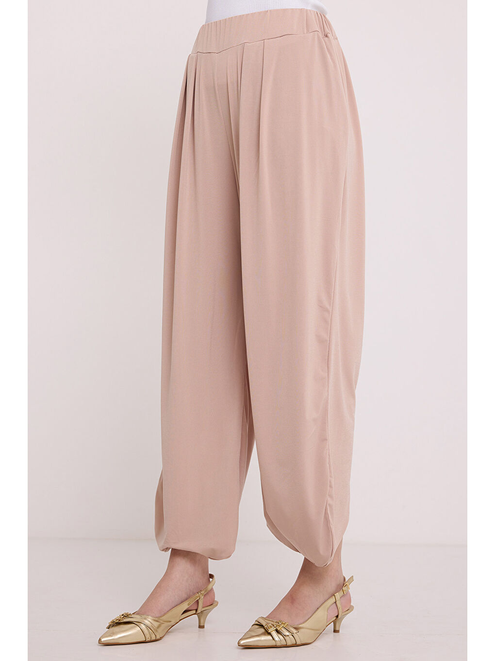 Ekru Kadın Krem Şalvar Pantolon 6659-2