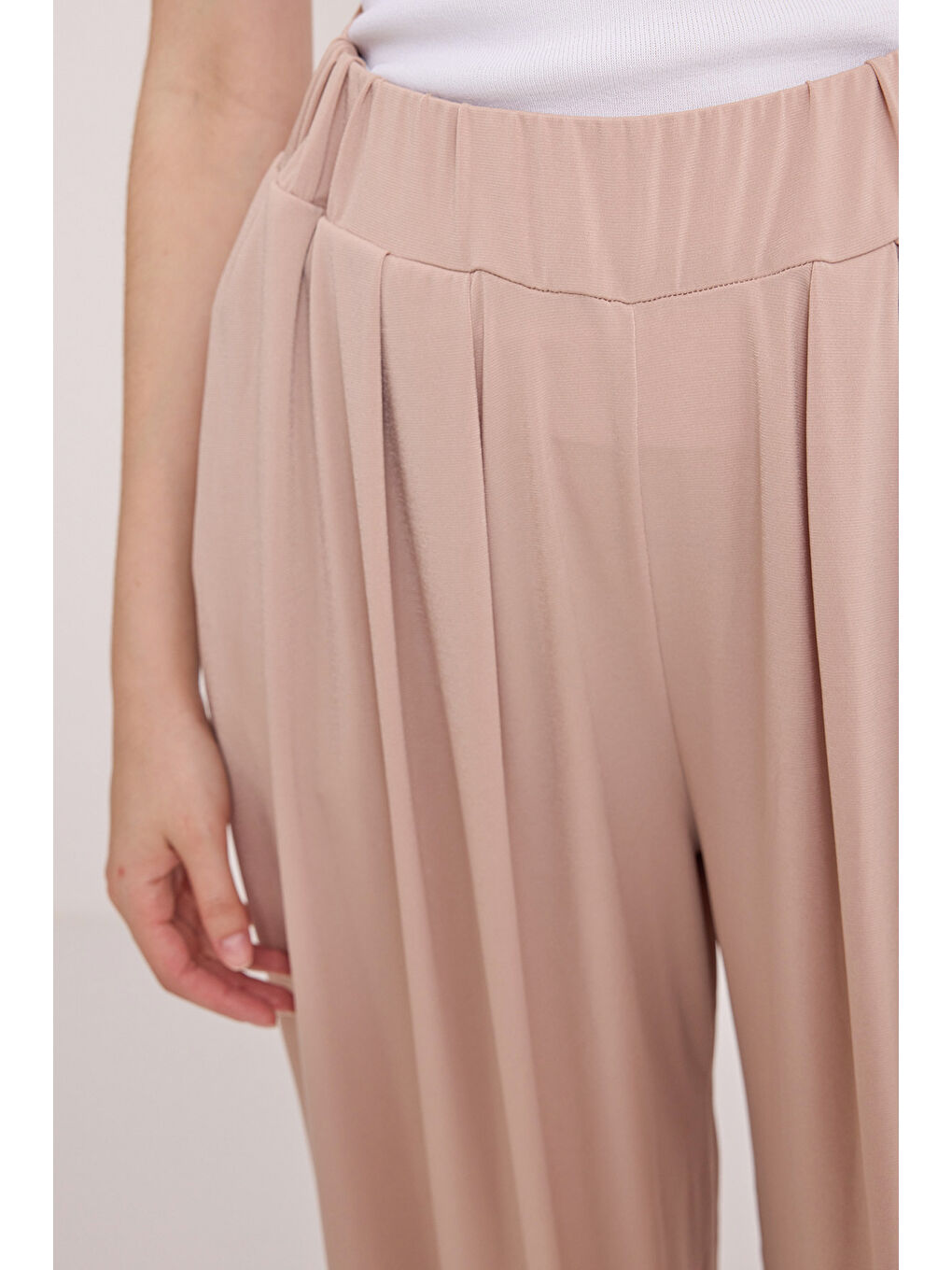 Ekru Kadın Krem Şalvar Pantolon 6659-4