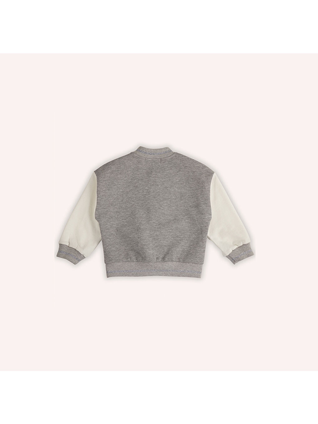 Gri Kız Çocuk Nakış Detaylı Örme Ceket-8