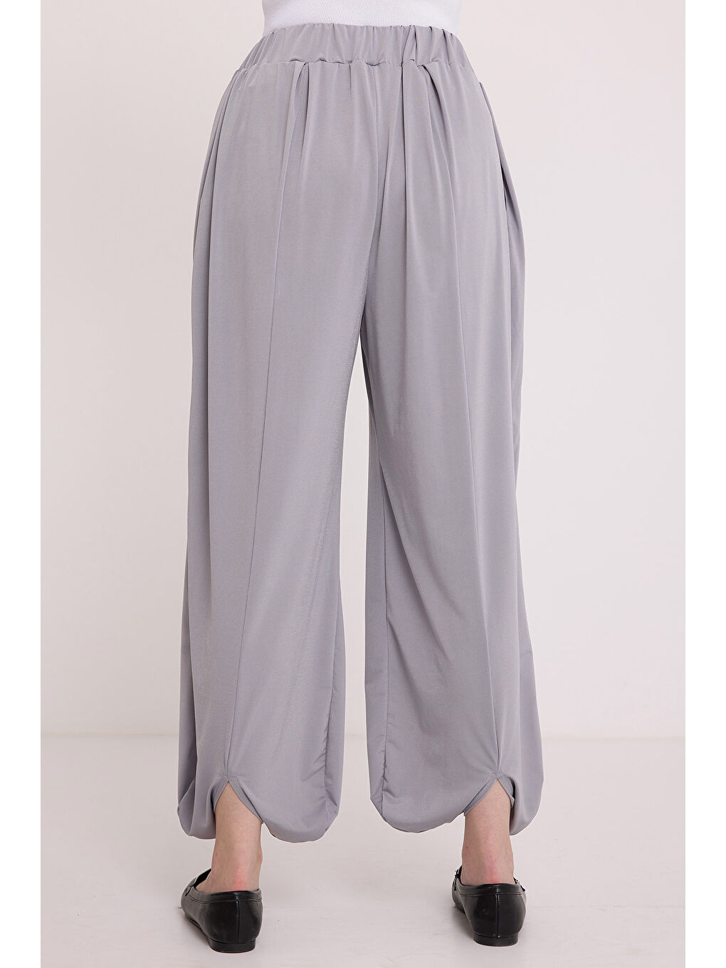 Kadın Gri Şalvar Pantolon 6659-5
